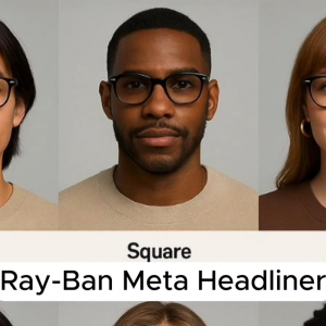 عینک هوشمند ری بن متا مدل اسکایلر مشکی براق با عدسی سبز RAY-BAN META SKYLER RW 4010  سایز 52mm