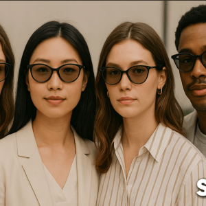 عینک هوشمند ری بن متا مدل اسکایلر رنگ مشکی براق با عدسی شفاف RAY-BAN META Skyler Clear RW4010 سایز 52mm