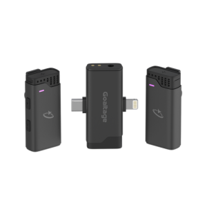 میکروفون یقه‌ای بی‌سیم Goaltage MIC01 ClearCast با قابلیت حذف نویز، جفت شدن خودکار، نشانگر روشن بودن، قاب شارژ مغناطیسی و سازگاری گسترده