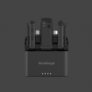میکروفون یقه‌ای بی‌سیم Goaltage MIC01 ClearCast با قابلیت حذف نویز، جفت شدن خودکار، نشانگر روشن بودن، قاب شارژ مغناطیسی و سازگاری گسترده