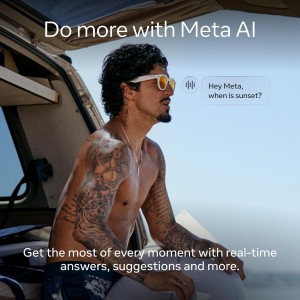 عینک هوشمند اوکلی متا رنگ مشکی با عدسی شفاف OAKLEY META HSTN 00W8002
