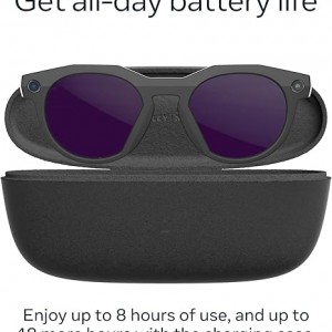 عینک هوشمند اوکلی متا رنگ مشکی با عدسی ترنزیشن انتقالی از شفاف به بنفش ارغوانی OAKLEY META HSTN 00W8002