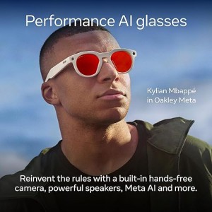 عینک هوشمند اوکلی متا رنگ مشکی با عدسی ترنزیشن انتقالی از شفاف به بنفش ارغوانی OAKLEY META HSTN 00W8002
