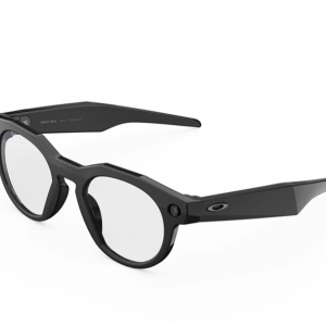 عینک هوشمند اوکلی متا رنگ مشکی با عدسی ترنزیشن انتقالی از شفاف به بنفش ارغوانی OAKLEY META HSTN 00W8002