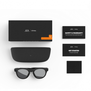 عینک هوشمند اوکلی متا رنگ مشکی با عدسی پریزم مشکی پلاریزه OAKLEY META HSTN 00W8002