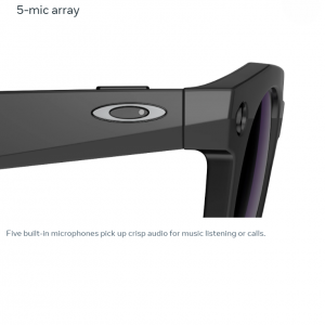 عینک هوشمند اوکلی متا رنگ مشکی با عدسی پریزم مشکی پلاریزه OAKLEY META HSTN 00W8002