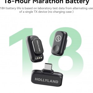 میکروفن بی سیم هالی لند مدل Hollyland Lark A1 Combo با درگاه USB-C و Lightning