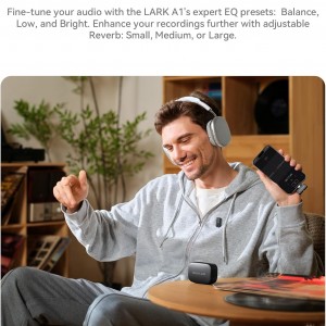 میکروفن بی سیم هالی لند مدل Hollyland Lark A1 Combo با درگاه USB-C و Lightning
