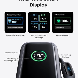 پاوربانک انکر ۲۵۰۰۰ میلی آمپر ۱۶۵ وات Anker Zolo PowerBank 25K 165W Built-In USB-C مدل A1695