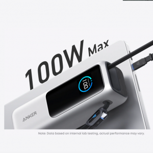 پاوربانک انکر ۲۵۰۰۰ میلی آمپر ۱۶۵ وات Anker Zolo PowerBank 25K 165W Built-In USB-C مدل A1695