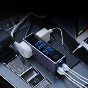 اینورتر و مبدل برق فندکی ماشین 300 وات پاورولوژی Powerology 2AC Socket Car Power Inverter 300W PWC044