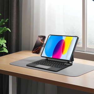 کیبورد تبلت پاورولوژی  آیپد 13 اینچ 2024 اپل Powerology DynaBoard به همراه پایه نگهدارنده MagSafe برای آیپد ۱۳ اینچی (M4)