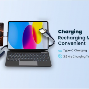 کیبورد تبلت پاورولوژی  آیپد 11 اینچ 2024 اپل Powerology DynaBoard به همراه پایه نگهدارنده MagSafe برای اپل آیپد11 اینچی (M4)