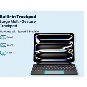 کیبورد تبلت پاورولوژی  آیپد 11 اینچ 2024 اپل Powerology DynaBoard به همراه پایه نگهدارنده MagSafe برای اپل آیپد11 اینچی (M4)