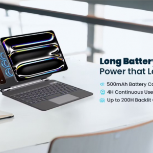 کیبورد تبلت پاورولوژی  آیپد 11 اینچ 2024 اپل Powerology DynaBoard به همراه پایه نگهدارنده MagSafe برای اپل آیپد11 اینچی (M4)