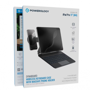 کیبورد تبلت پاورولوژی  آیپد 11 اینچ 2024 اپل Powerology DynaBoard به همراه پایه نگهدارنده MagSafe برای اپل آیپد11 اینچی (M4)
