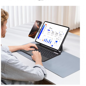 کیبورد تبلت پاورولوژی  آیپد 11 اینچ 2024 اپل Powerology DynaBoard به همراه پایه نگهدارنده MagSafe برای اپل آیپد11 اینچی (M4)