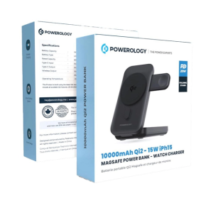 پاوربانک پاورولوژی مدل PPBCHA35-BK ظرفیت 10000 میلی آمپر ساعت