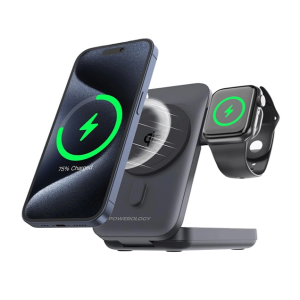 پاوربانک پاورولوژی مدل Powerology 10000mAh Qi2 – 15W iPh15 MagSafe Power Bank PPBCHA35