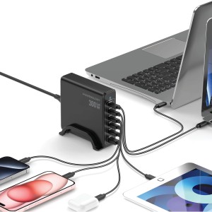 پاور بانک رو میزی پاورولوژی Powerology Volt-X GaN 300W Smart Desktop Charger