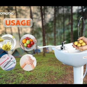 روشویی مخزن دار قابل حمل پرودو مدل PORODO PORTABLE HANDWASH STATION PD-LFS049