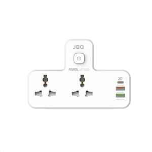 محافظ برق ۲پورت با ۲خروجی USB و۱ خروجی USB-C باچراغ خواب  برندJBQ مدل SC2311