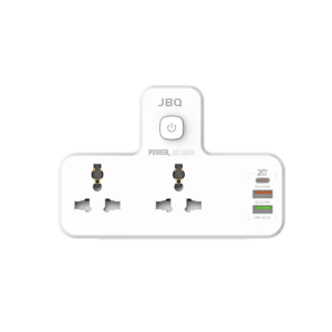 محافظ برق ۲پورت با ۲خروجی USB و۱ خروجی USB-C باچراغ خواب  برندJBQ مدل SC2311