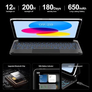 اسمارت مجیک کیبورد بلوپبل آیپد  11 اینچ 2025 A16 و آیپد 10.9 اینچ 2022بلوپبلBlupebble Magic Folio with Trackpad iPad 11 2025 A16- iPad 10.9 2022