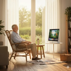 تلویزیون هوشمند قابل حمل پاورولوژی مدل PG27FWH سایز ۲۷ اینچ Full HD LCD