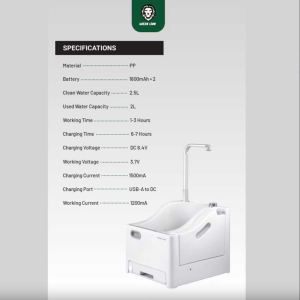 دستگاه شستشو قابل حمل شارژی گرین لاین Green Lion GWM-10
