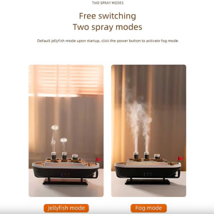 دستگاه بخور سرد آروماتراپی و خوشبوکننده هوای طرح کشتی تایتانیک با ریموت کنترل Jellyfish Aroma Diffuser 299