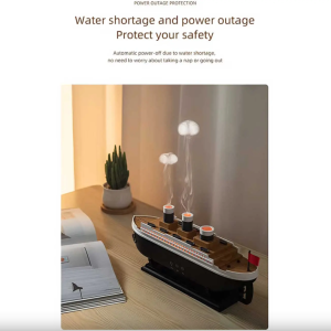 دستگاه بخور سرد آروماتراپی و خوشبوکننده هوای طرح کشتی تایتانیک با ریموت کنترل Jellyfish Aroma Diffuser 299