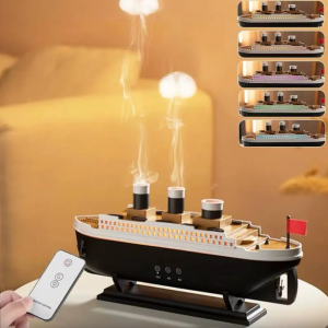 دستگاه بخور سرد آروماتراپی و خوشبوکننده هوای طرح کشتی تایتانیک با ریموت کنترل Jellyfish Aroma Diffuser 299