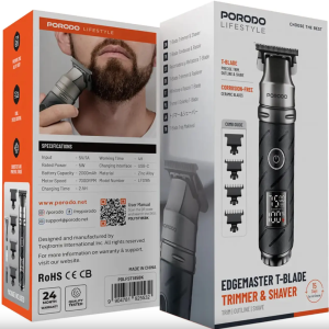 ریش تراش و ماشین اصلاح موی سر و بدن حرفه‌ای شارژی پورودو Porodo PDLFST185BK