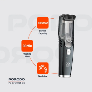 ماشین اصلاح شارژی ضد آب پرودو Porodo Lifestyle Air suction Beard and body trimmer lfs063