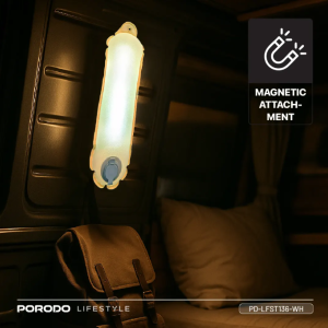 چراغ بادی ضد آب مگنتی پرودو Porodo Lifestyle Inflatable Outdoor Magnetic Tube Light PD-LFST136-WH