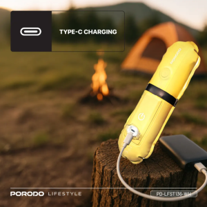 چراغ بادی ضد آب مگنتی پرودو Porodo Lifestyle Inflatable Outdoor Magnetic Tube Light PD-LFST136-WH
