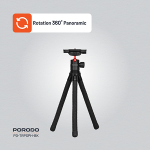 سه پایه گوشی موبایل تاشو 39 سانتی‌متری پورودو PORODO PD-TRPSH-BK