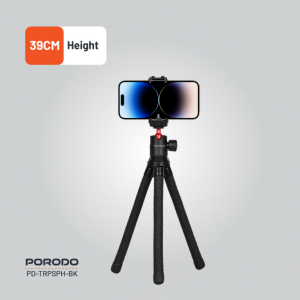 سه پایه گوشی موبایل تاشو 39 سانتی‌متری پورودو PORODO PD-TRPSH-BK