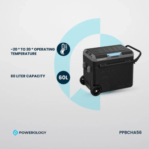 یخچال مسافرتی خودرو  پاورولوژی مدل PPBCHA56 ظرفیت ۶۰ لیتر Powerology Portable Fridge