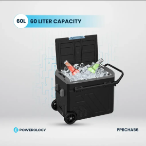 یخچال مسافرتی خودرو  پاورولوژی مدل PPBCHA56 ظرفیت ۶۰ لیتر Powerology Portable Fridge