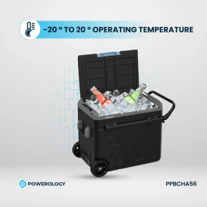 یخچال مسافرتی خودرو  پاورولوژی مدل PPBCHA56 ظرفیت ۶۰ لیتر Powerology Portable Fridge