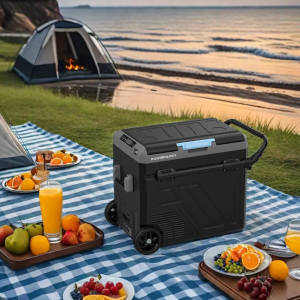 یخچال مسافرتی خودرو  پاورولوژی مدل PPBCHA56 ظرفیت ۶۰ لیتر Powerology Portable Fridge