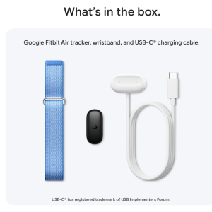 مچ بند هوشمند ورزشی گوگل Fitbit مدل Google Fitbit Air با بند پارچه‌ای