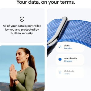 مچ بند هوشمند ورزشی گوگل Fitbit مدل Google Fitbit Air با بند پارچه‌ای