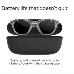 عینک هوشمند اوکلی متا رنگ شفاف با عدسی ترنزیشن انتقالی از شفاف به خاکستری OAKLEY META HSTN 00W8002