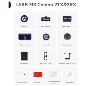 میکروفن بی سیم هالی لند مدل Hollyland Lark A2 Duo با درگاه USB-C