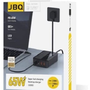 دسکتاپ شارژر ۲پورتUSB و ۲پورت USB-C بانمایشگر ولتاژ برندJBQ مدل A4808Q