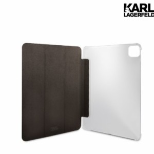 کیف چرمی آیپد پرو 11 اینچ طرح کارل برجسته CG Mobile iPad Pro 11 2020/2021 /2022 Karl Lagerfeld Leather Case