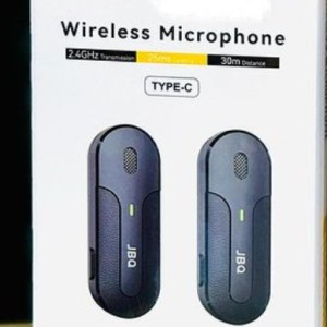 میکروفون  یقه ای تولید محتوا بی سیم جی بی کیو JBQ دو کاربره(تایپ سی)